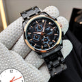 Tissot Black Rose Gold Chronograph Watch