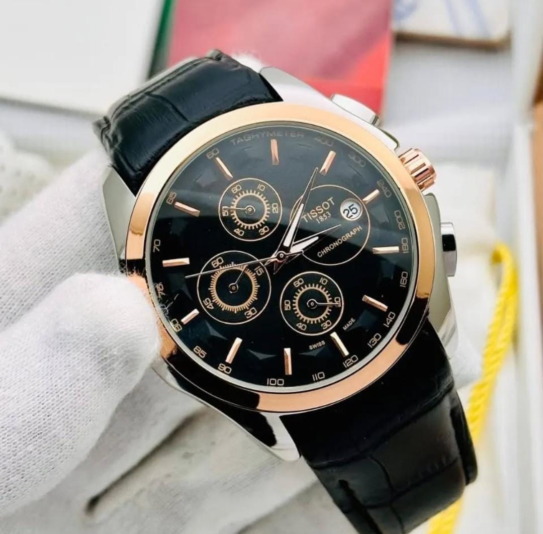 Tissot Executive Black Chronograph Leather